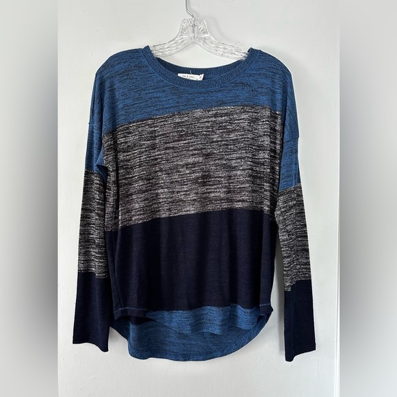 Rag & Bone Colorblock Long Sleeve Knit Top Size Small - Picture 2 of 3